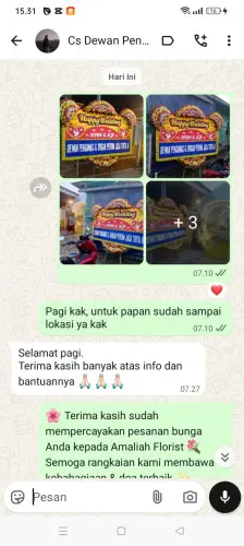 Testimonial Papan Bunga Pernikahan sugihmukti